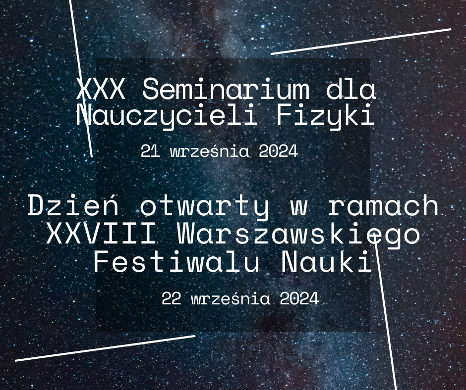 21 i 22 września 2024 r. w Centrum Astronomicznym odbędą się dwie imprezy popularnonaukowe